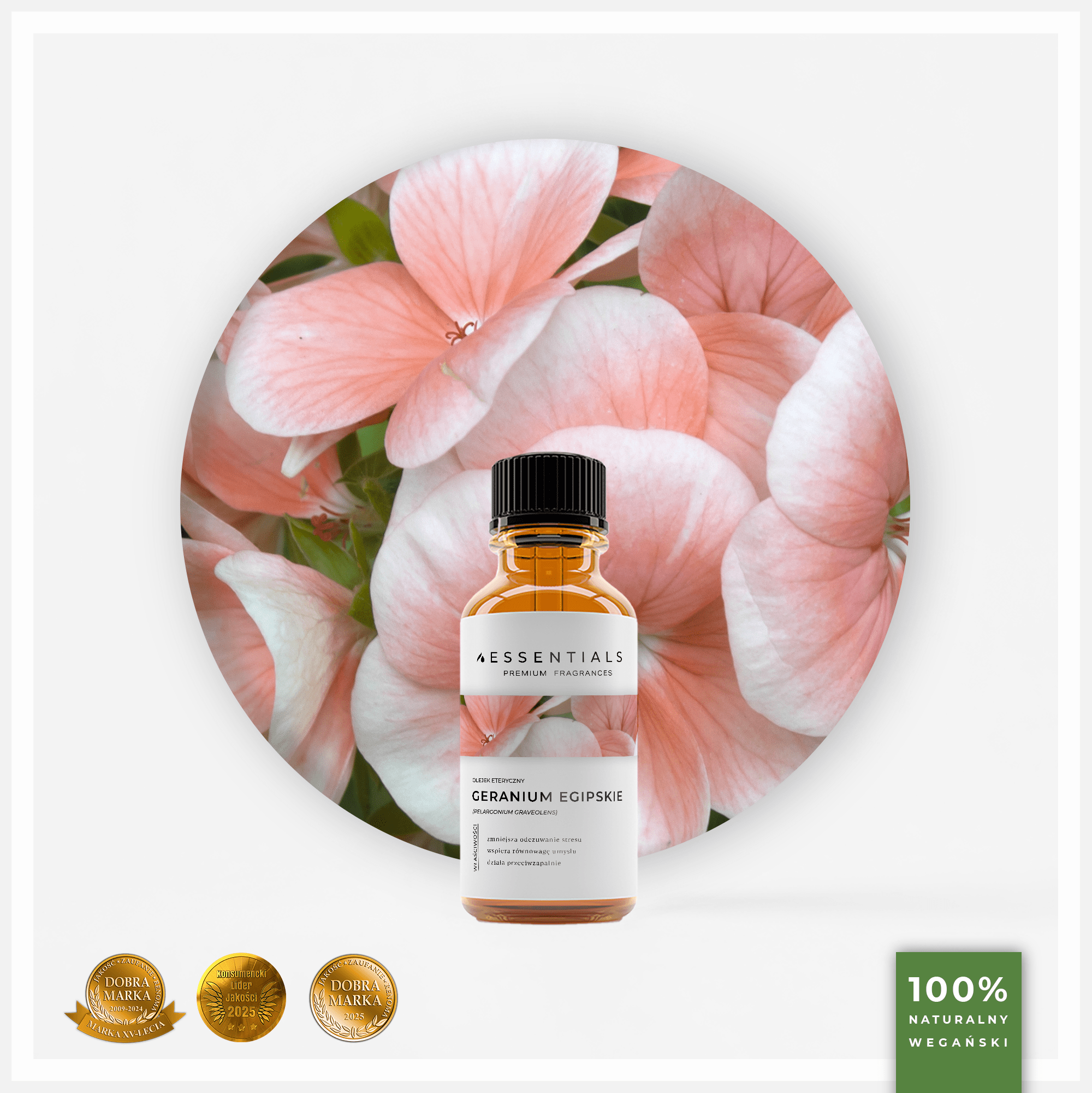 Olejek eteryczny Geraniowy Egipski (Pelargonium Graveolens)