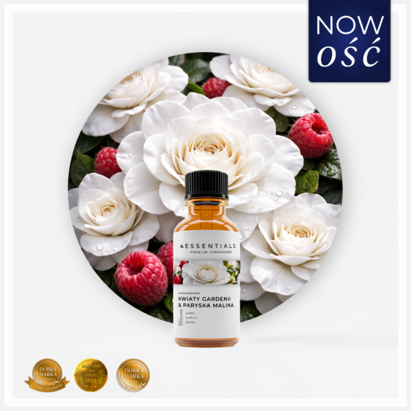 Olejek zapachowy Kwiaty Gardenii & Paryska Malina