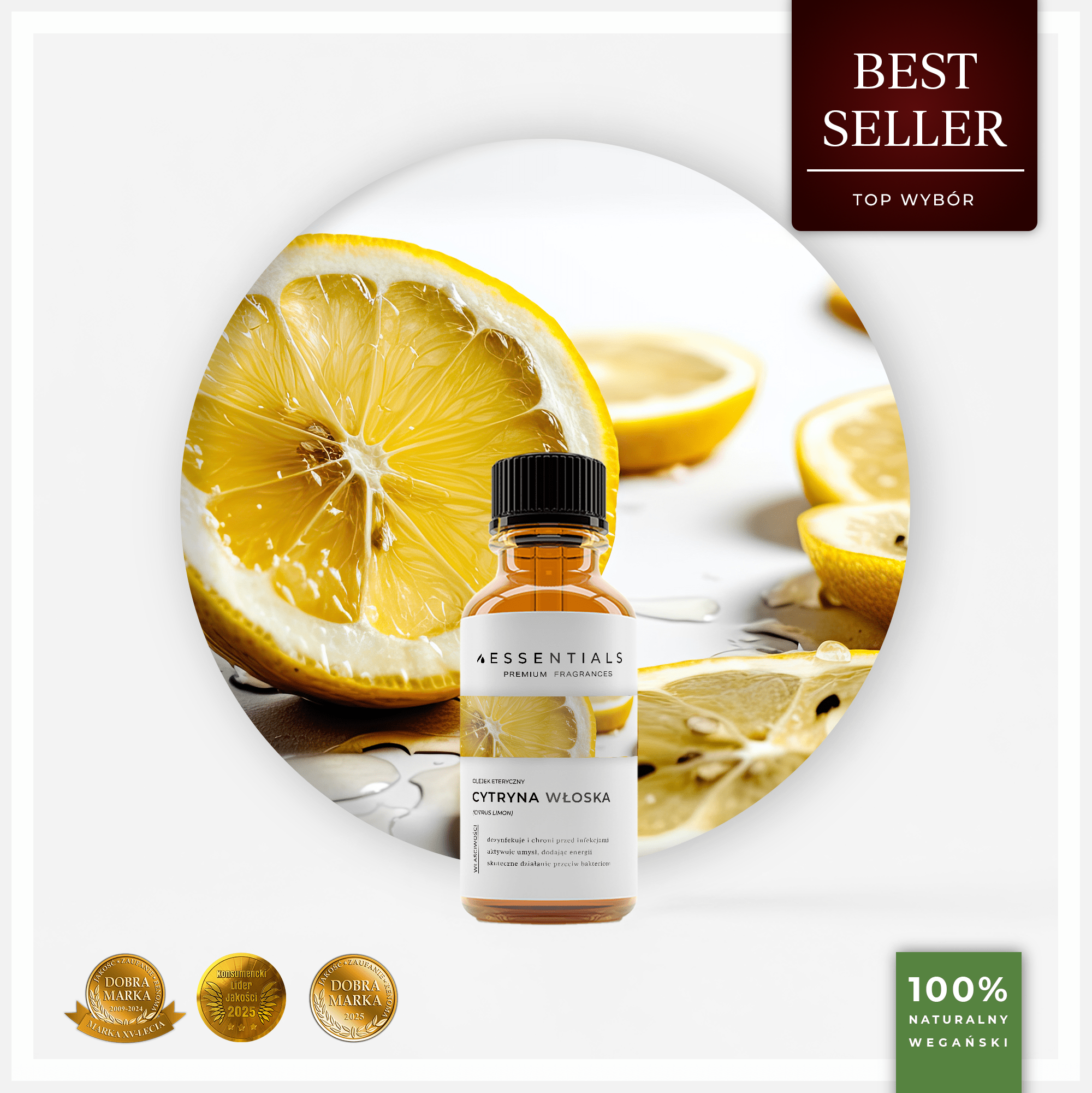 Olejek eteryczny Cytrynowy Włoski (Citrus Limon)