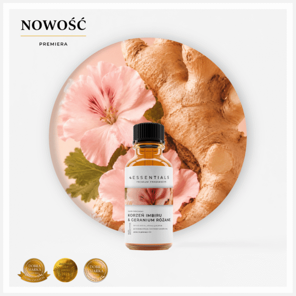 Olejek zapachowy Korzeń Imbiru & Geranium Różane